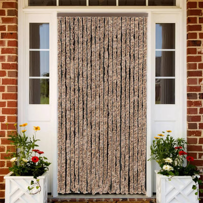 Beige ja tummanruskea hyönteisverho Septilici 90x200cm (chenille)
