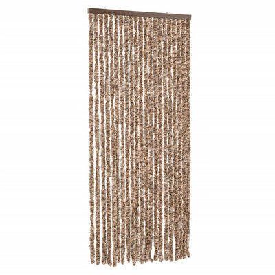 Beige ja tummanruskea hyönteisverho Septilici 90x220cm (chenille)