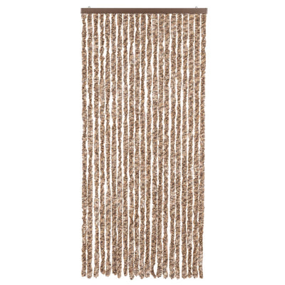 Beige ja tummanruskea hyönteisverho Septilici 90x220cm (chenille)