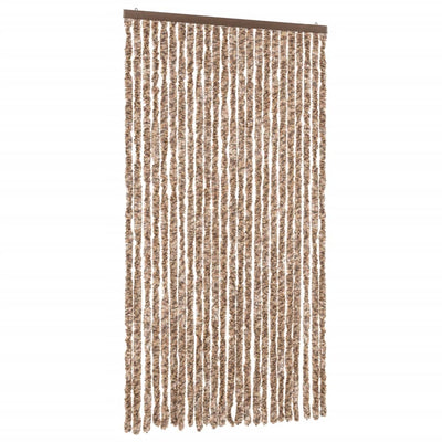 Beige ja tummanruskea hyönteisverho Septilici 100x220cm (chenille)
