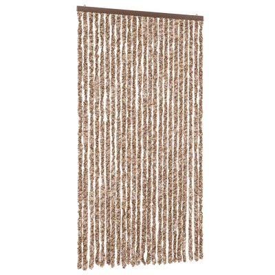 Beige ja tummanruskea hyönteisverho Septilici 100x230cm (chenille)