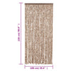 Hyönteisverho beige ja tummanruskea 100x230 cm chenille