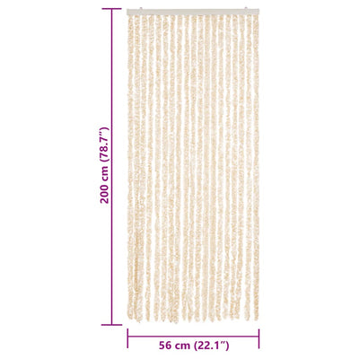 Beige ja valkoinen hyönteisverho Septilici 56x200cm (chenille)