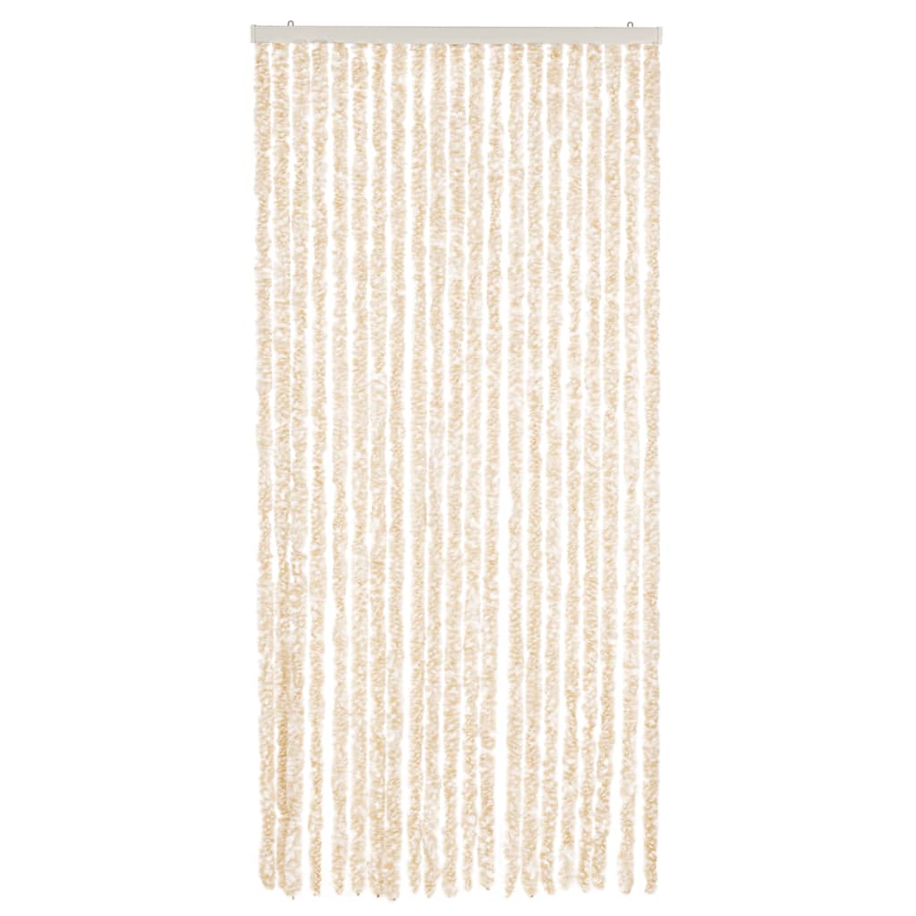Hyönteisverho beige ja valkoinen 90x200 cm chenille