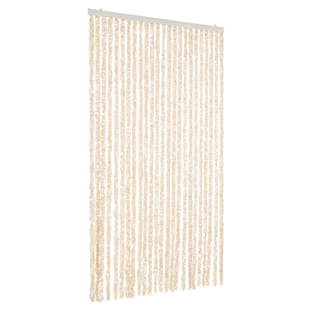 Hyönteisverho beige ja valkoinen 100x200 cm chenille