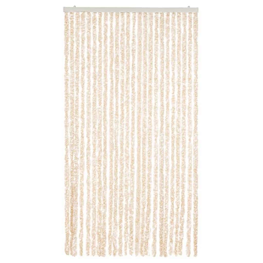 Hyönteisverho beige ja valkoinen 100x200 cm chenille