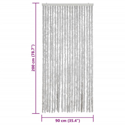 Harmaa hyönteisverho Septilici 90x200cm (chenille)