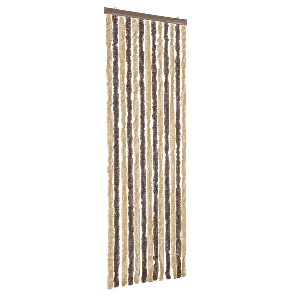 Hyönteisverho tummanruskea ja beige 56x200 cm chenille