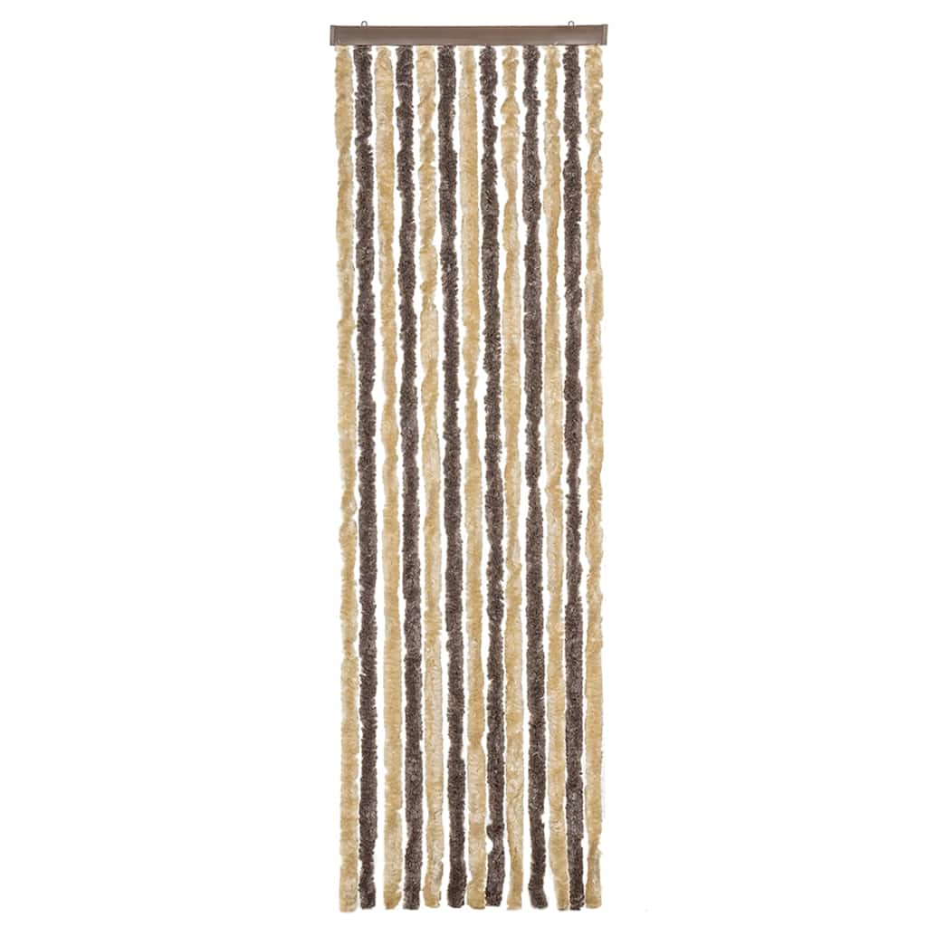 Hyönteisverho tummanruskea ja beige 56x200 cm chenille