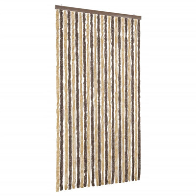 Tummanruskea ja beige hyönteisverho Septilici 100x200cm (chenille)