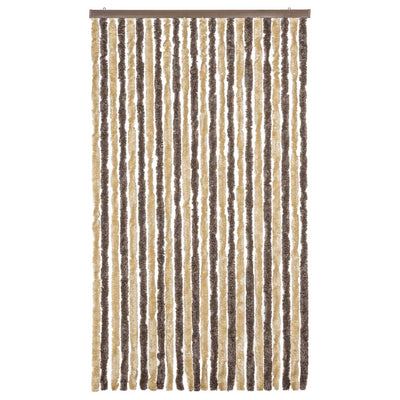 Tummanruskea ja beige hyönteisverho Septilici 100x200cm (chenille)