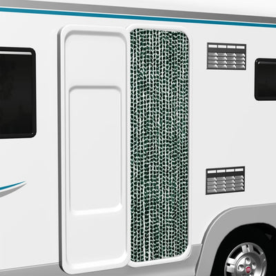 Vihreä ja valkoinen hyönteisverho Septilici 56x200cm (chenille)