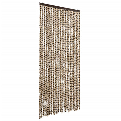 Beige ja ruskea hyönteisverho Septilici 100x230cm (chenille)