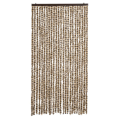 Beige ja ruskea hyönteisverho Septilici 100x230cm (chenille)