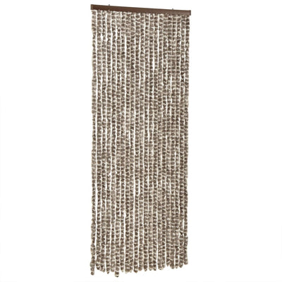 Taupe ja valkoinen hyönteisverho Septilici 56x200cm (chenille)