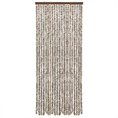 Taupe ja valkoinen hyönteisverho Septilici 56x200cm (chenille)
