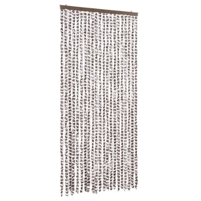 Taupe ja valkoinen hyönteisverho Septilici 90x200cm (chenille)