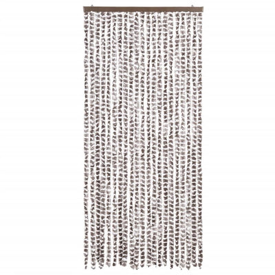 Taupe ja valkoinen hyönteisverho Septilici 90x200cm (chenille)