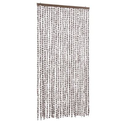 Taupe ja valkoinen hyönteisverho Septilici 100x230cm (chenille)