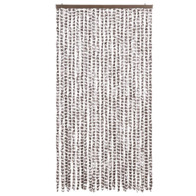 Taupe ja valkoinen hyönteisverho Septilici 100x230cm (chenille)