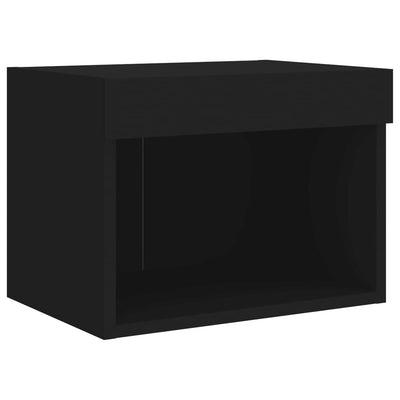 7-osainen LED TV-kaappisarja musta tekninen puu