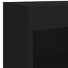 7-osainen LED TV-kaappisarja musta tekninen puu
