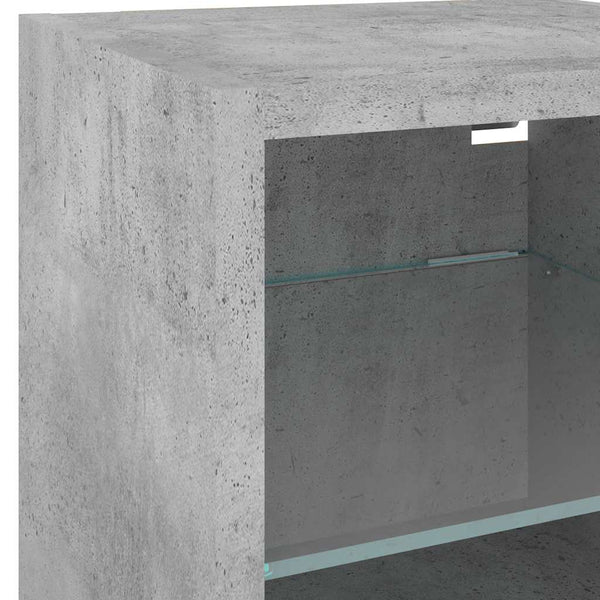 6-osainen LED TV-kaappisarja betoninharmaa tekninen puu