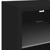 6-osainen LED TV-kaappisarja musta tekninen puu