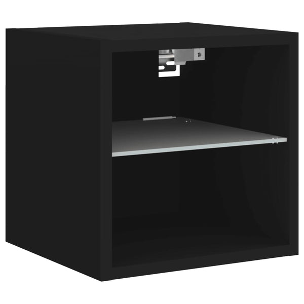 8-osainen LED TV-kaappisarja musta tekninen puu