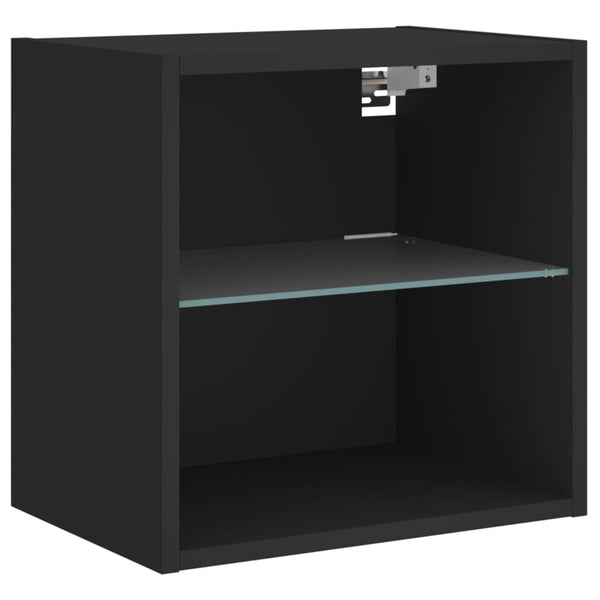 4-osainen LED TV-kaappisarja musta tekninen puu