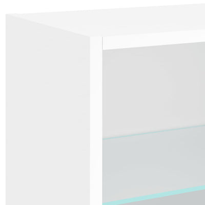 8-osainen LED TV-kaappisarja valkoinen tekninen puu