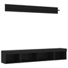 5-osainen LED TV-kaappisarja musta tekninen puu