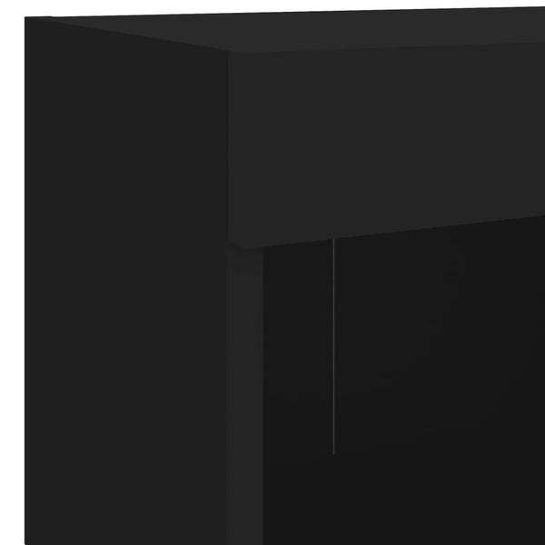 5-osainen LED TV-kaappisarja musta tekninen puu