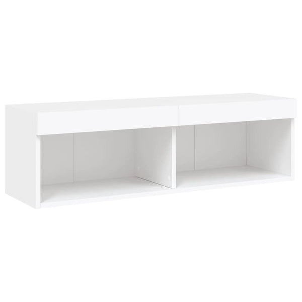 Valkoinen LED TV-kaappisarja 5-osainen teknisestä puusta