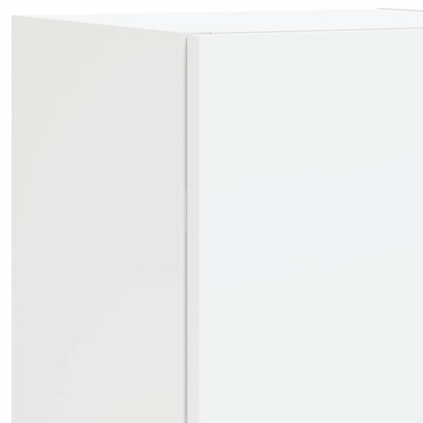 4-osainen teknisestä puusta valmistettu valkoinen LED TV-kaappisarja