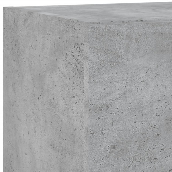 Betoninharmaa 5-osainen LED TV-kaappisarja teknisestä puusta