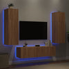 6-osainen LED TV-kaappisarja Sonoma-tammi tekninen puu