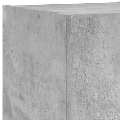 4-osainen TV-seinäkaappisarja LED-valoilla betoninharmaa