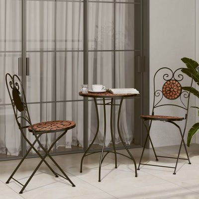 Bistrotuolit taitettavat 2 kpl terrakotta keramiikka