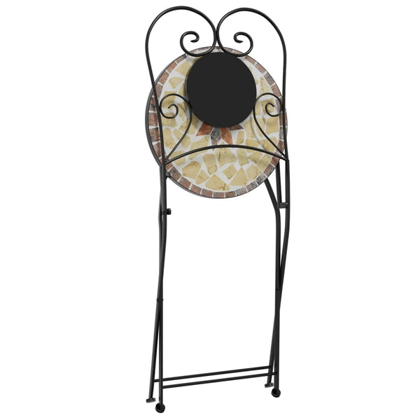 Terrakotta/valkoinen bistrotuolit taitettavat Deasia (2 kpl keramiikka)