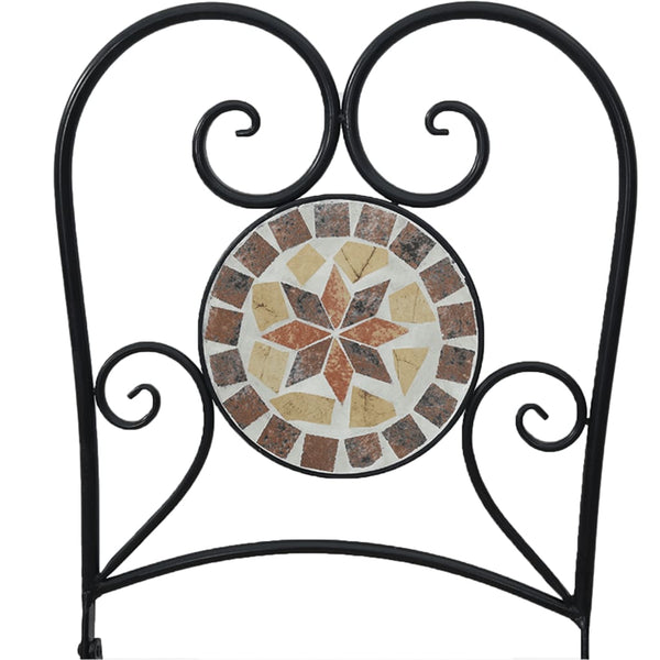 Terrakotta/valkoinen bistrotuolit taitettavat Deasia (2 kpl keramiikka)