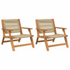 Puutarhakalusteet 2 pcs Beige 67 x 76 x 73 cm Tiheä akasiapuu