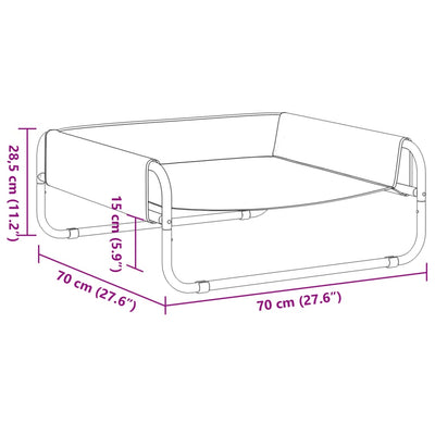Antrasiitti korotettu koiransänky Cpnstantin (oxford kangas ja teräs)