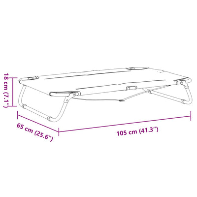 Antrasiitti taitettava koiransänky Diner (oxford kangas ja teräs)