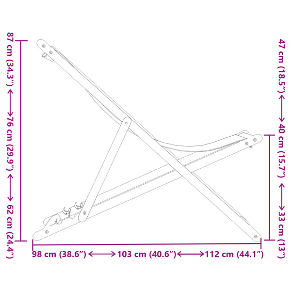Taitettava rantatuoli Profiro (lehtikuvio eukalyptuspuu ja kangas)