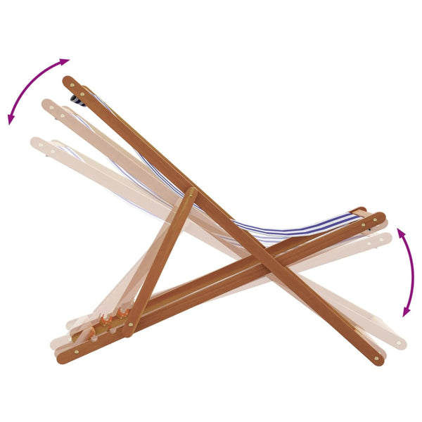 Sinivalk. taitettava rantatuoli Profiro (eukalyptuspuu ja kangas)