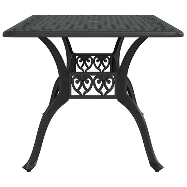 Puutarhapöytä musta 150x90x72 cm valualumiini