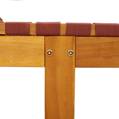 Punainen aurinkotuoli Parlee (akasiapuu ja kangas)