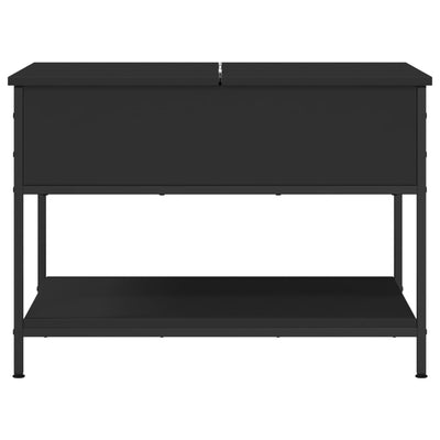 Sohvapöytä musta 70x50x50 cm tekninen puu ja metalli