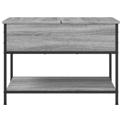 Sohvapöytä harmaa Sonoma 70x50x50 cm tekninen puu ja metalli